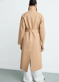Long trench coat with belt