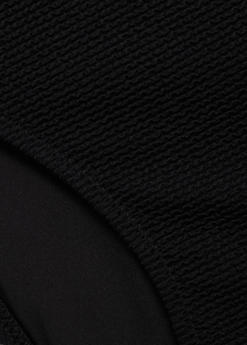 Ribbed high-waisted bikini bottom