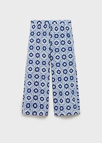 Printed straight pants