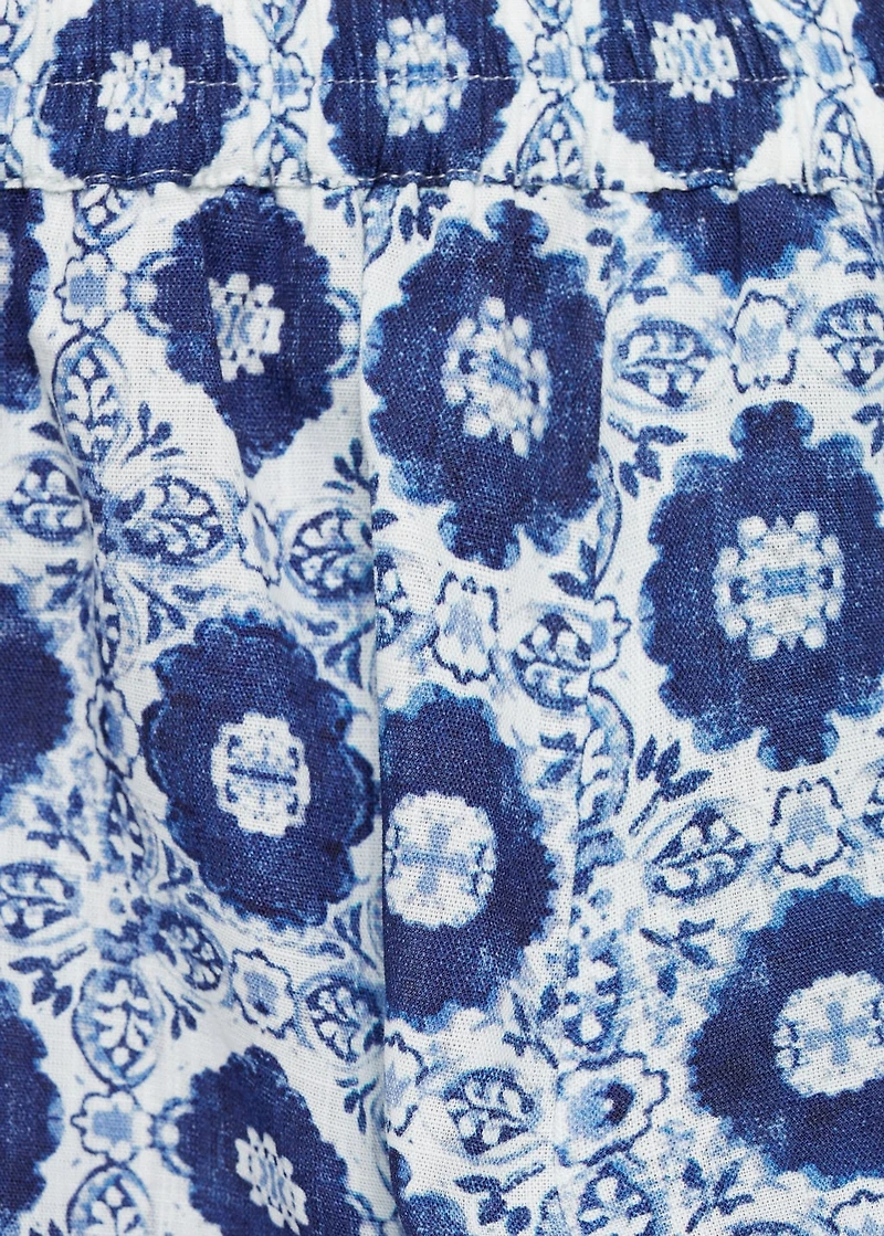 Printed straight pants