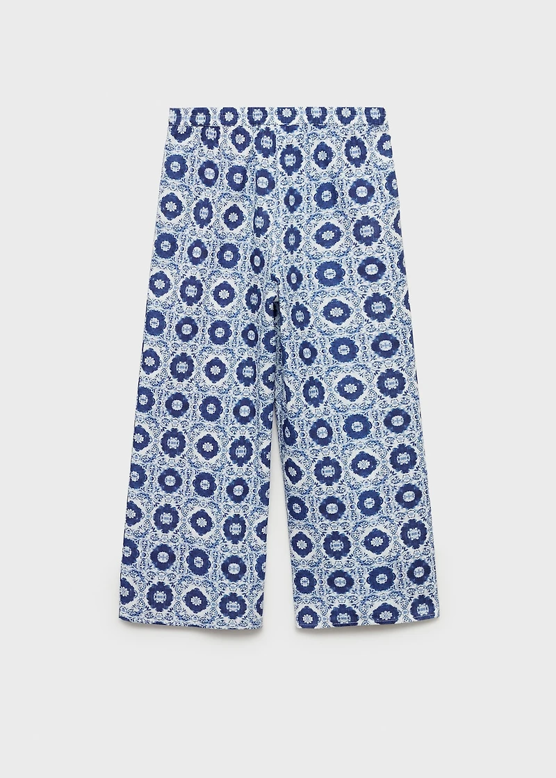 Printed straight pants