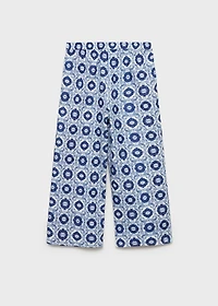 Printed straight pants