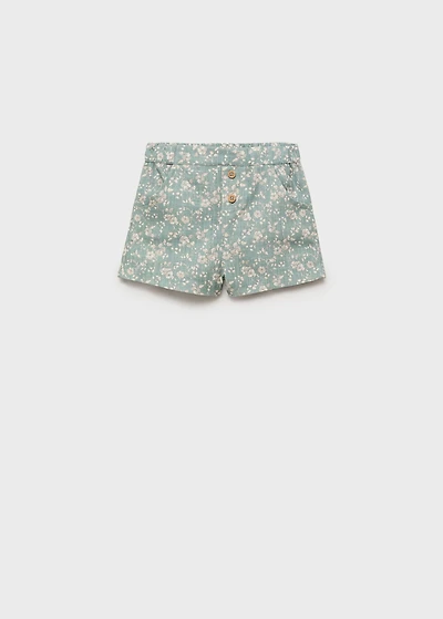Floral cotton shorts