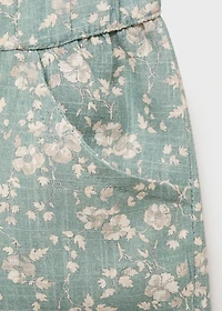 Floral cotton shorts