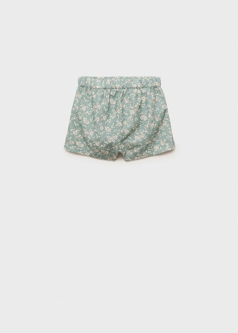 Floral cotton shorts