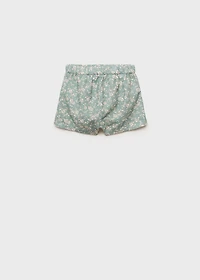 Floral cotton shorts