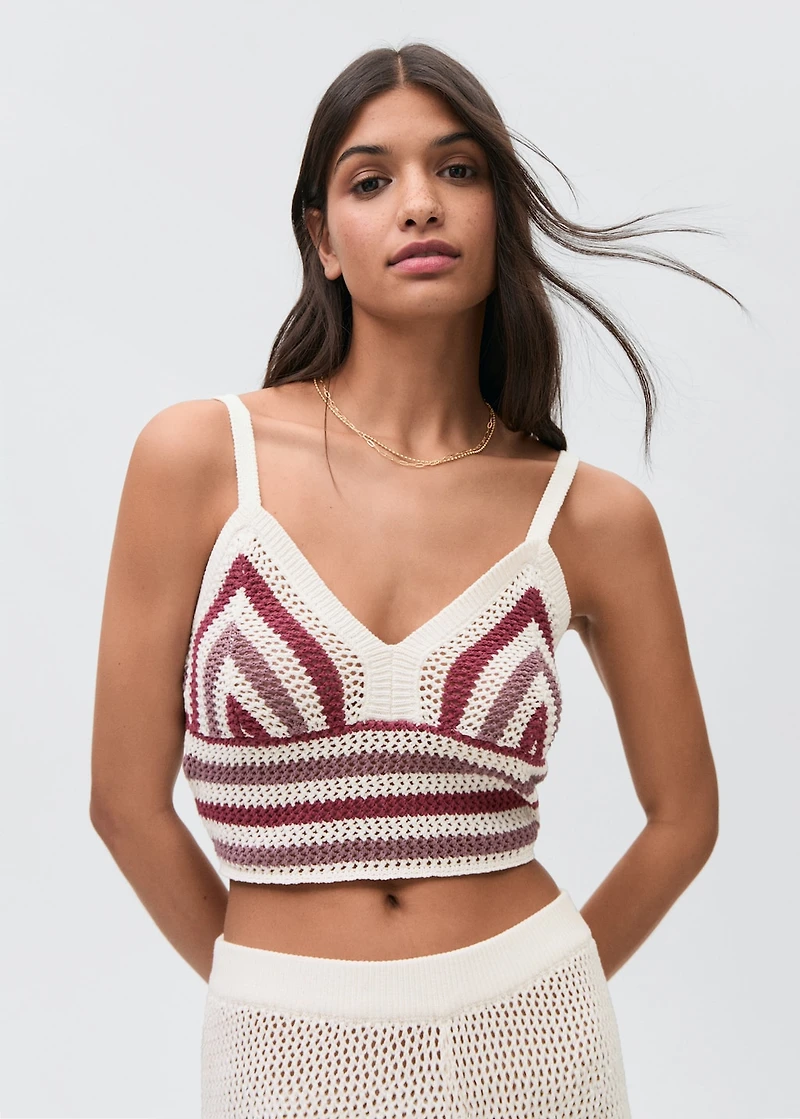Crochet knitted top