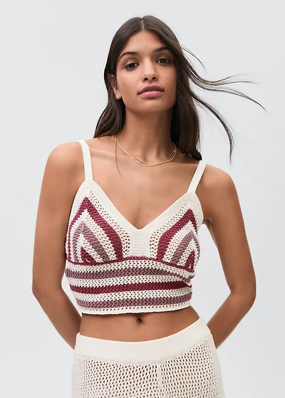 Crochet knitted top
