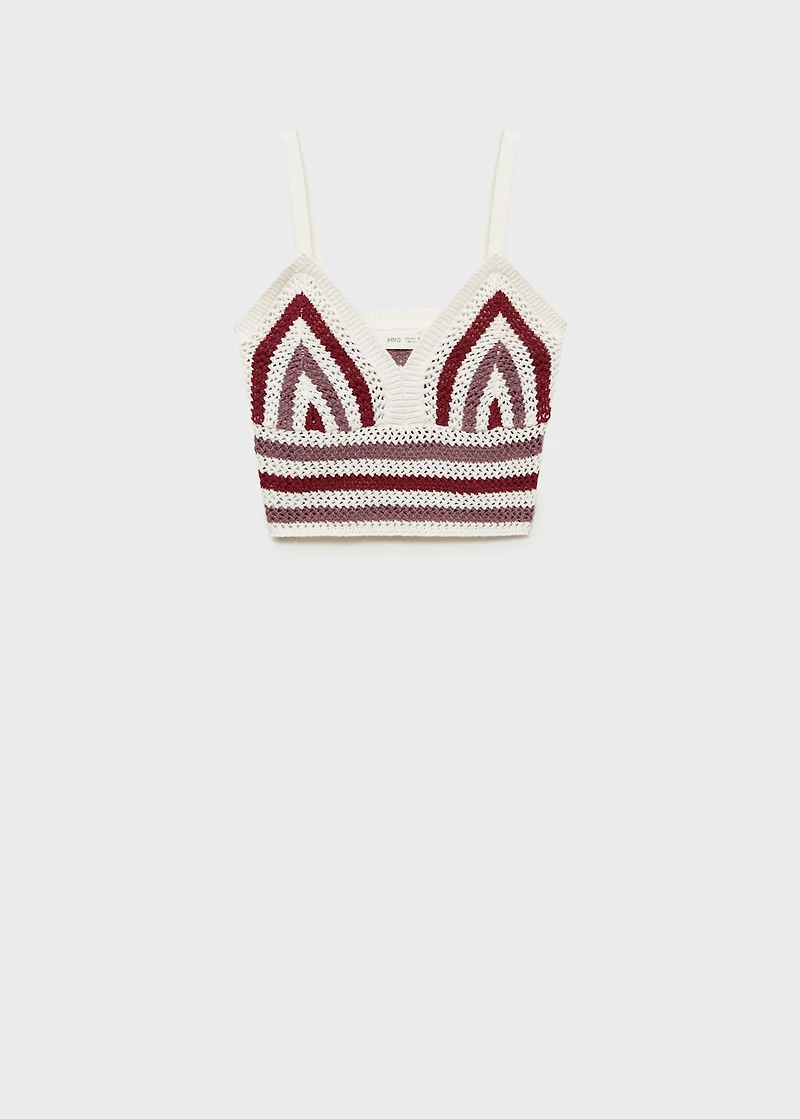 Crochet knitted top