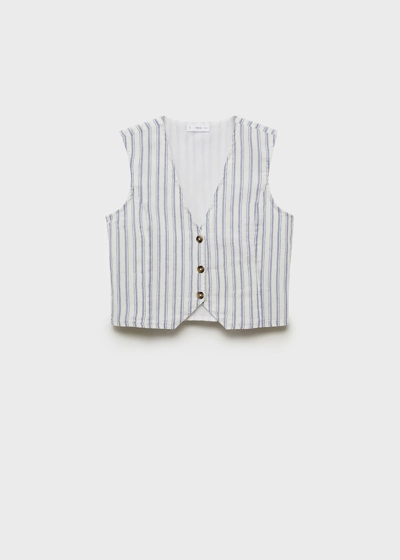 Striped suit vest