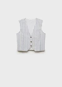 Striped suit vest