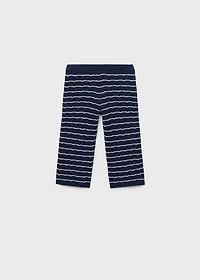 Knit pants with stripes