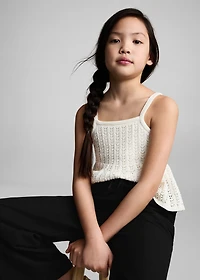 Cotton linen-blend trousers