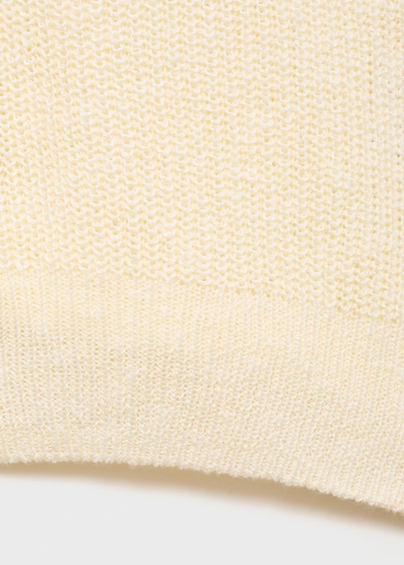 Chunky-knit vest with buttons