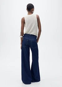 Chunky-knit vest with buttons