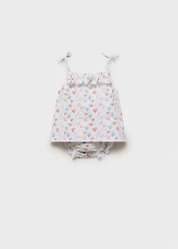 Printed swimming costume set