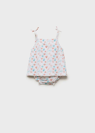 Printed swimming costume set