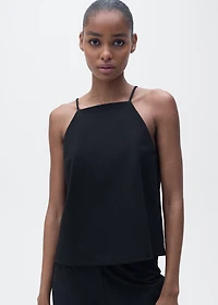 Cotton halter-neck top