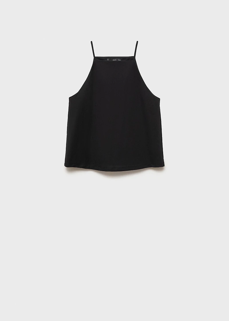 Cotton halter-neck top