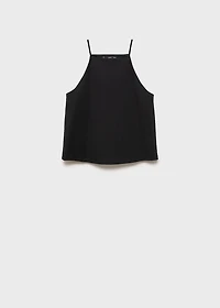 Cotton halter-neck top