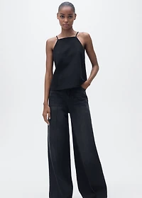 Cotton halter-neck top