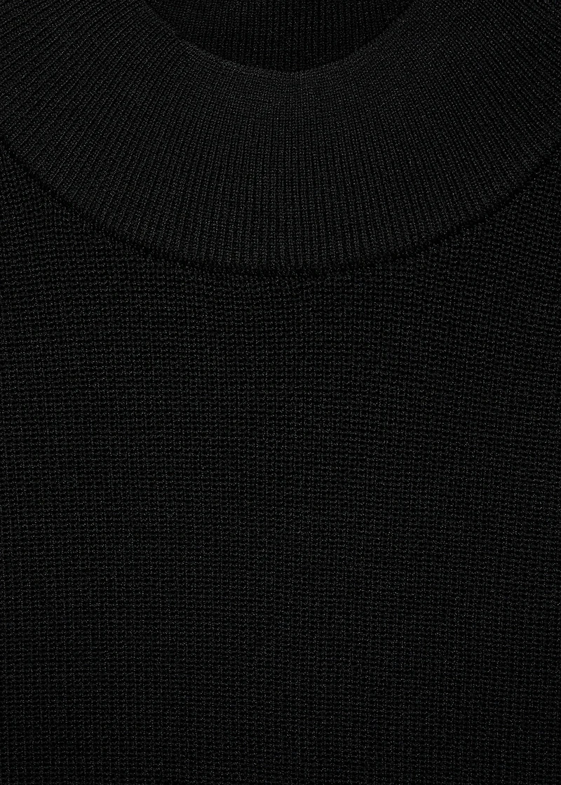 Perkins-neck knitted dress