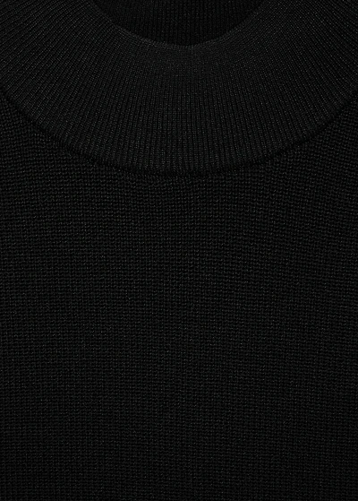 Perkins-neck knitted dress