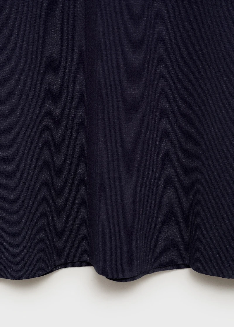 Knitted midi-dress with lapels