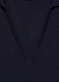 Knitted midi-dress with lapels