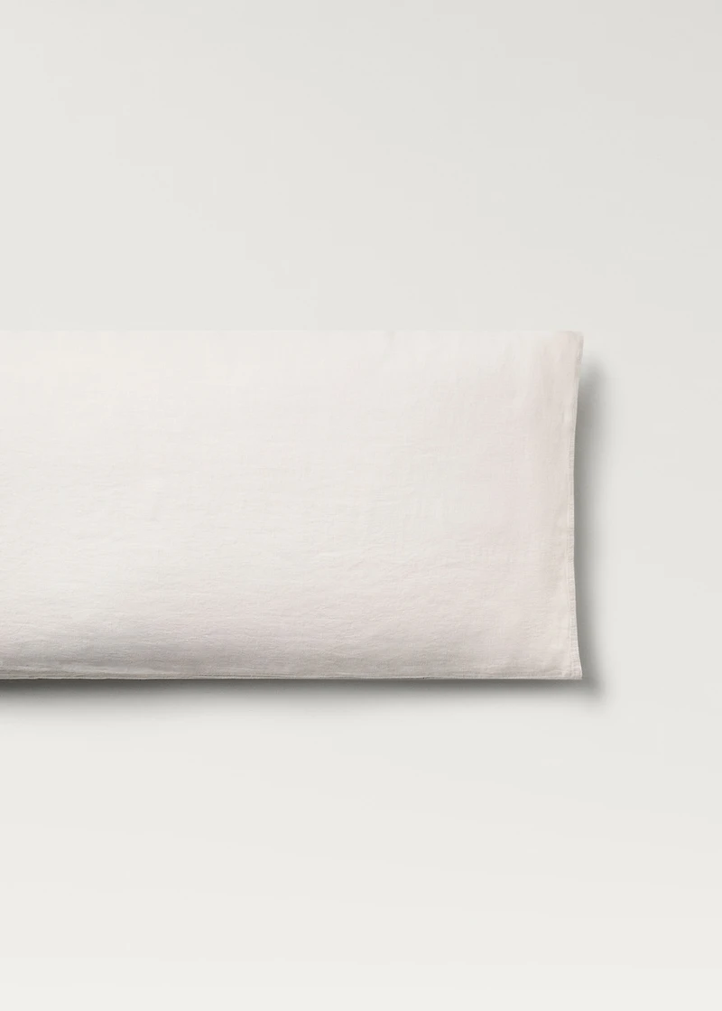 Washed linen pillowcase 45x110 cm