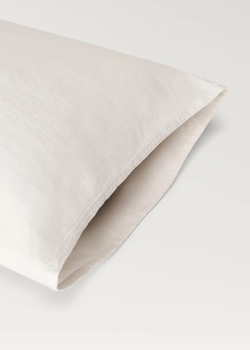 Washed linen pillowcase 45x110 cm
