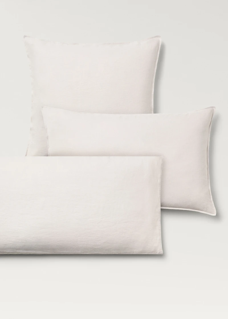 Washed linen pillowcase 45x110 cm