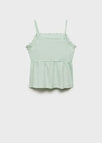 Top with Swiss embroidery detail