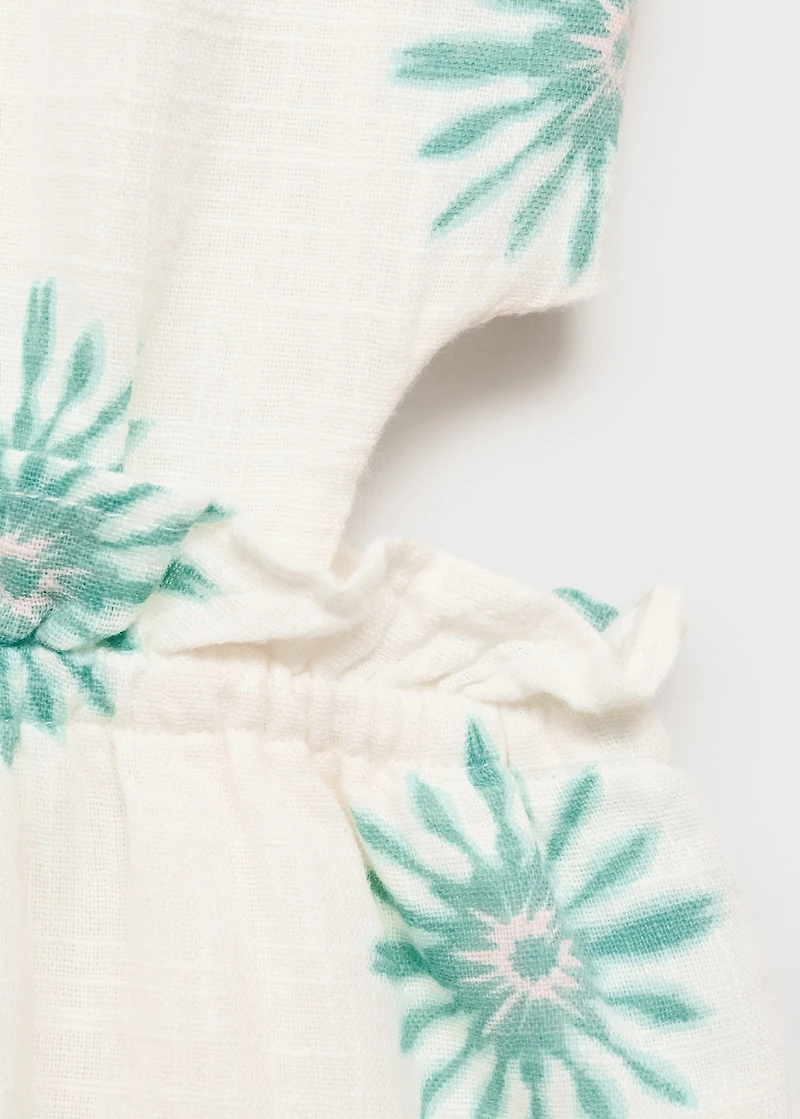 Printed jumpsuit with openings