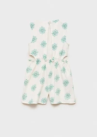 Printed jumpsuit with openings