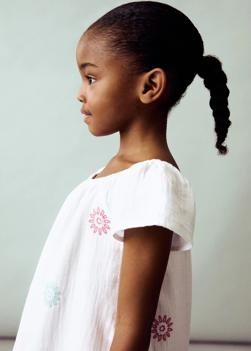 Embroidered detail dress