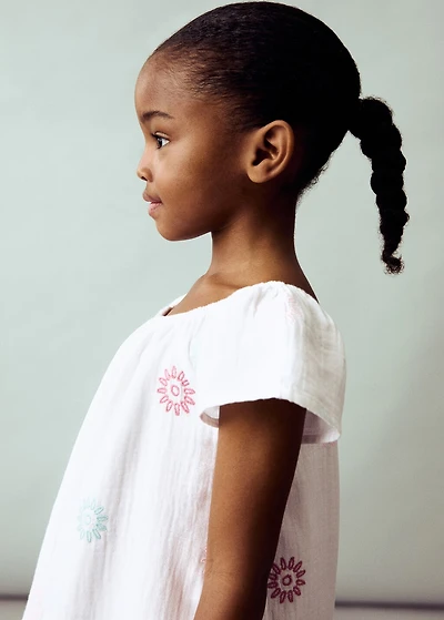 Embroidered detail dress