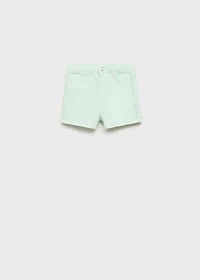 Denim shorts with side detail