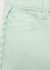 Denim shorts with side detail