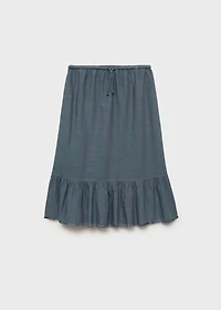 Ruffled long skirt
