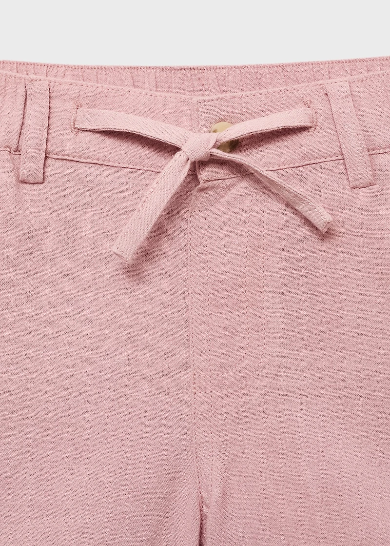 Linen cotton bermuda shorts