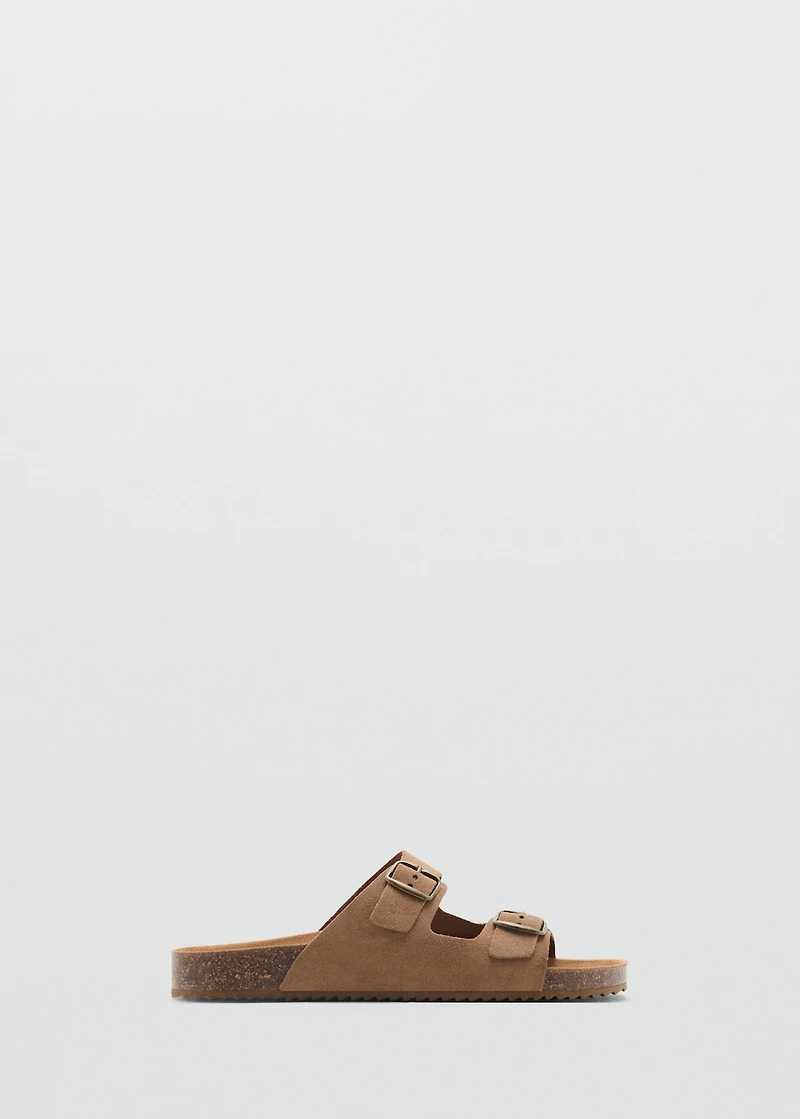 Buckles leather sandal