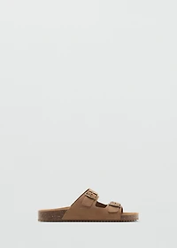 Buckles leather sandal