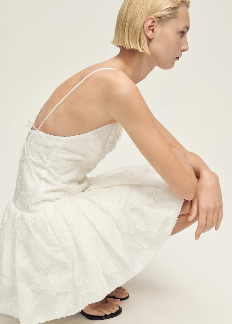 Textured balloon dress