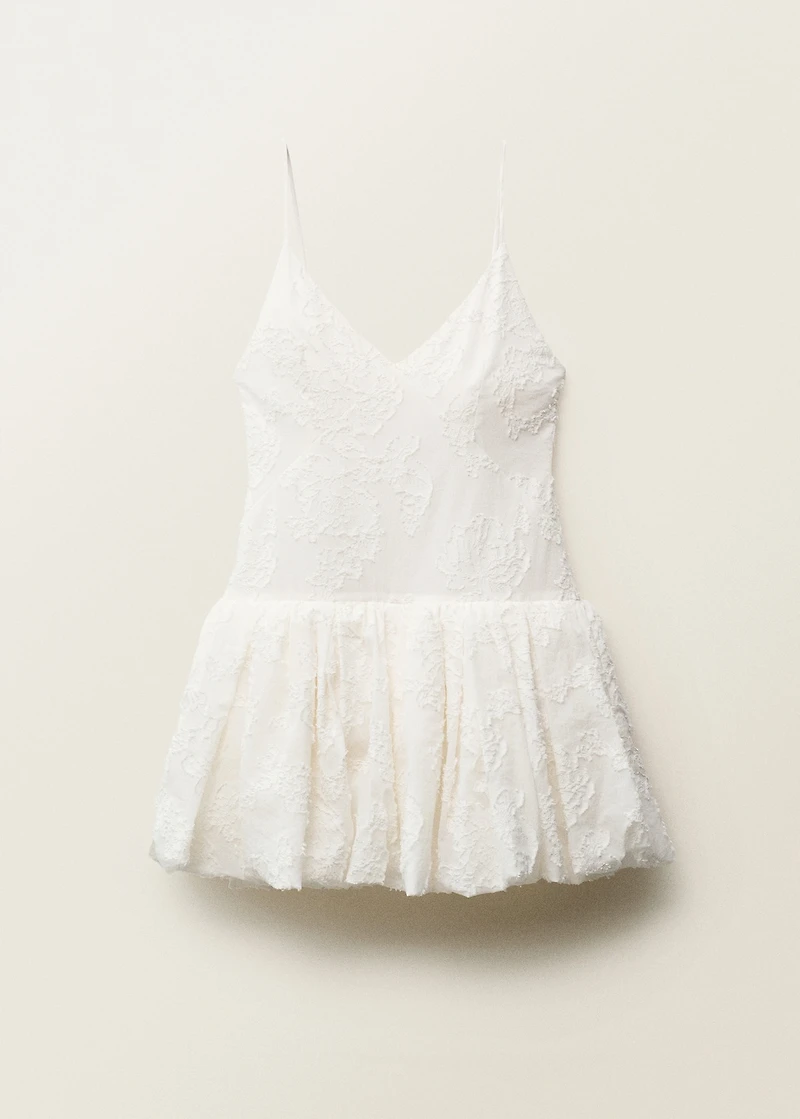 Textured balloon dress