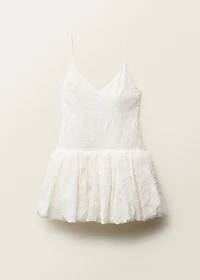 Textured balloon dress