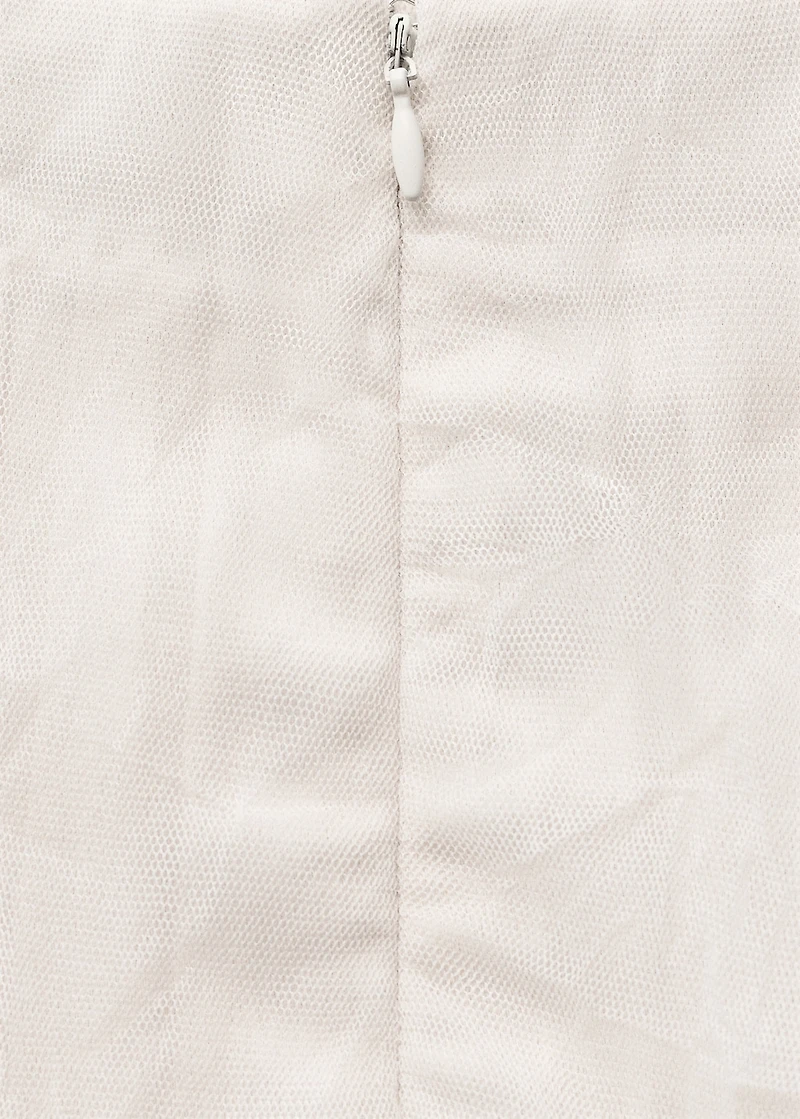 Straight-fit tulle skirt