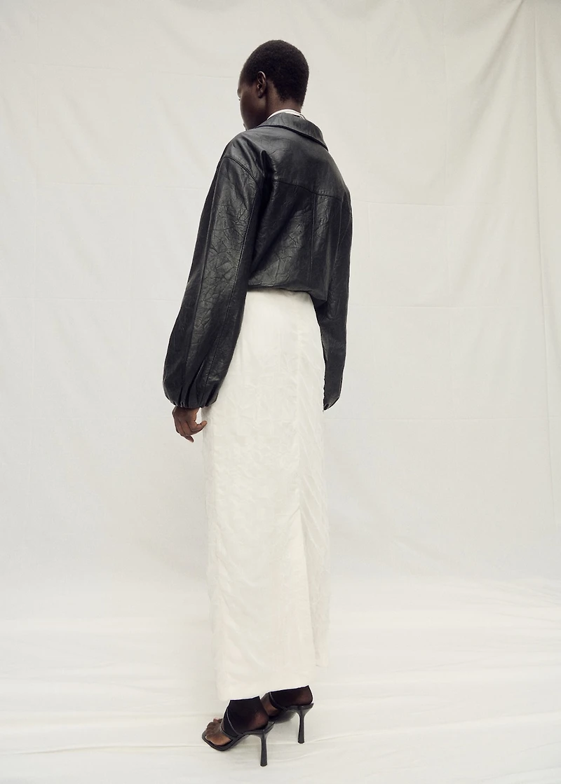 Straight-fit tulle skirt