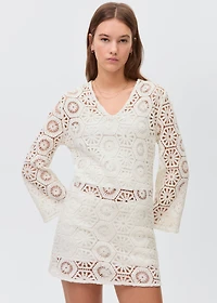 Transparent crochet dress