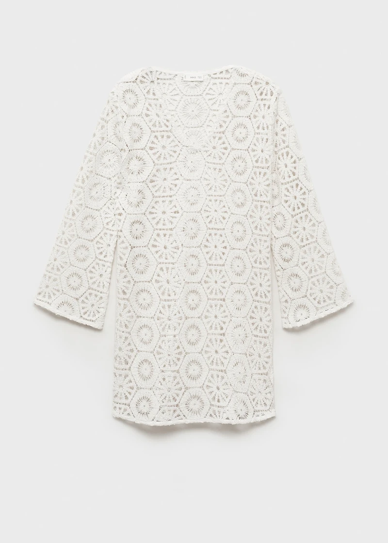 Transparent crochet dress